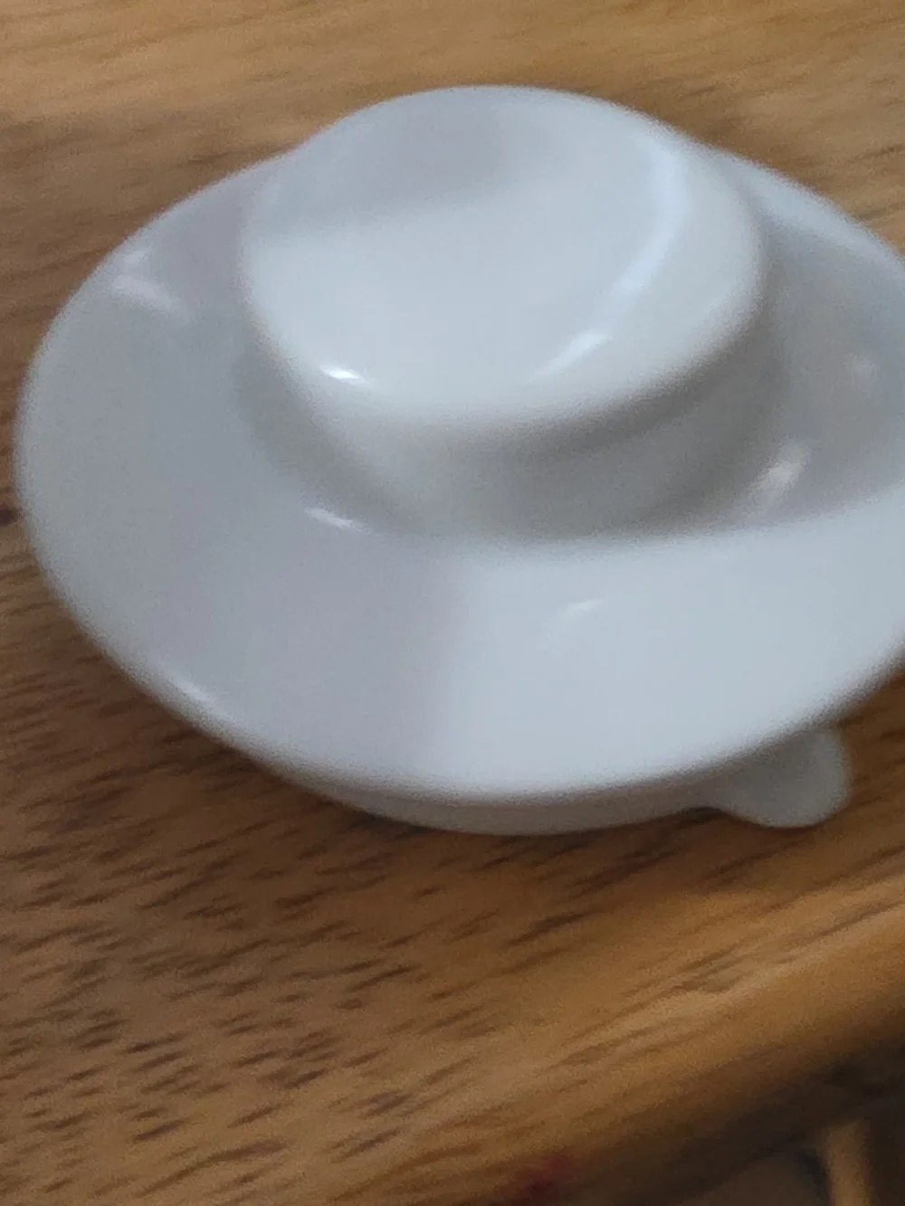 Crate&Barrel White Ceramic Teapot with Wood Handle